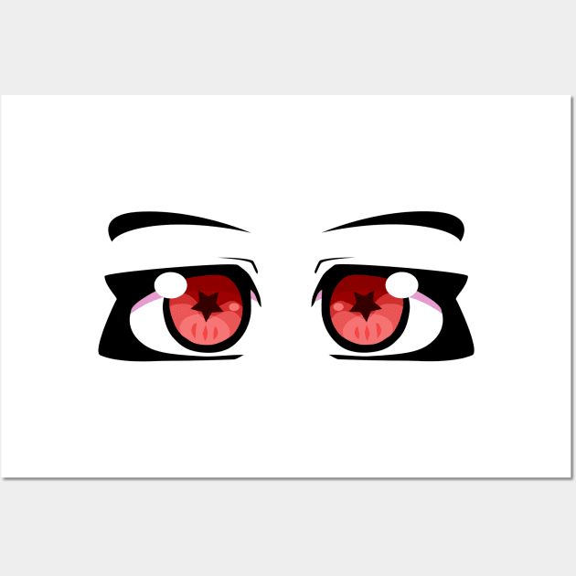 Anime Eyes Red Demon Wall Art by Miss_Akane